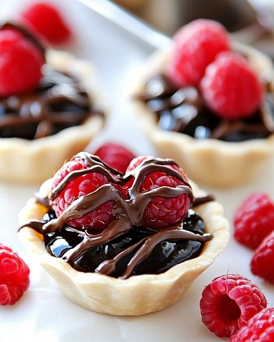 Mini Raspberry Chocolate Tarts