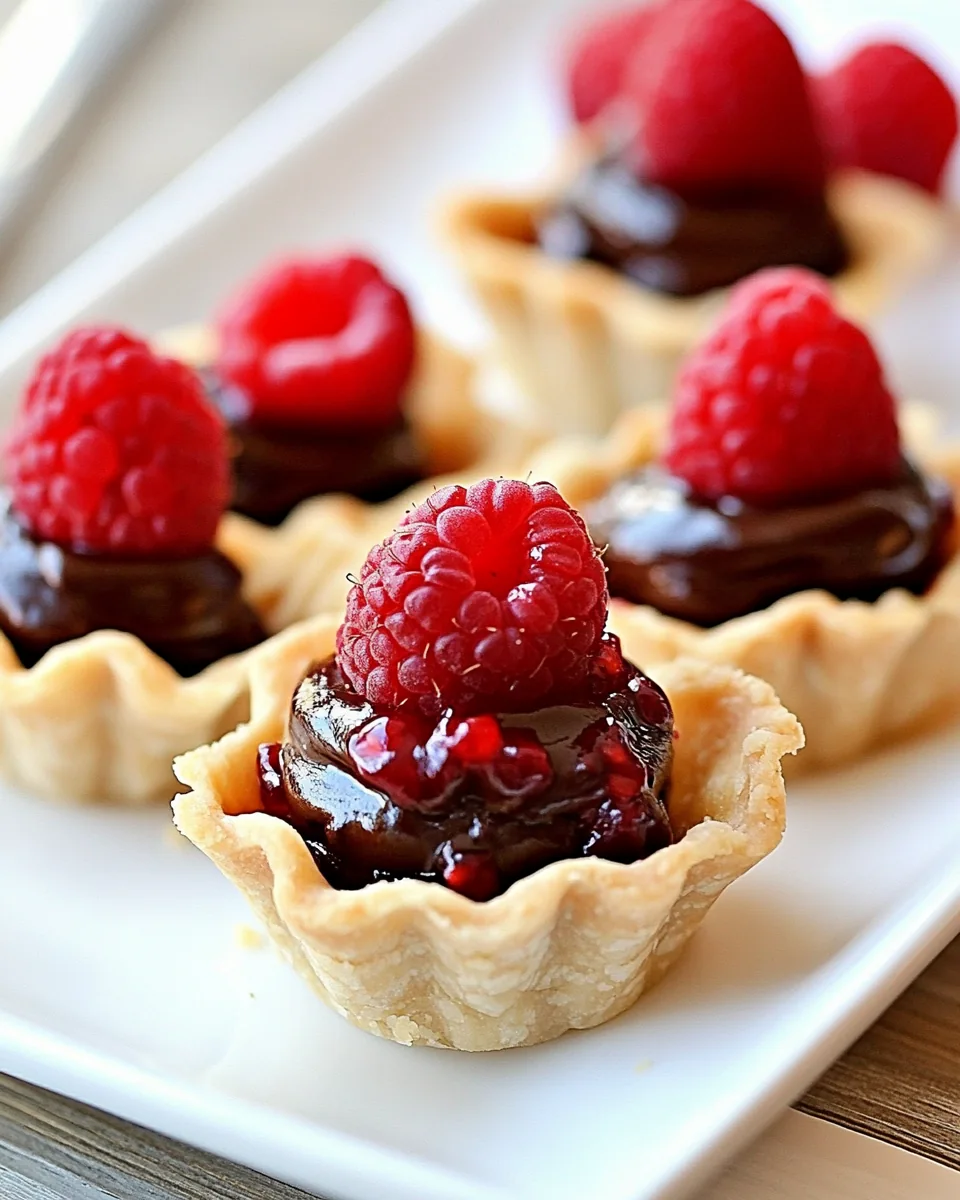 Mini Raspberry Chocolate Tarts