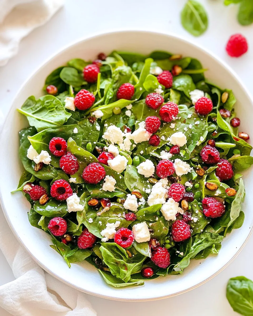 Mixed Greens and Goat Cheese with Raspberry Vinaigrette