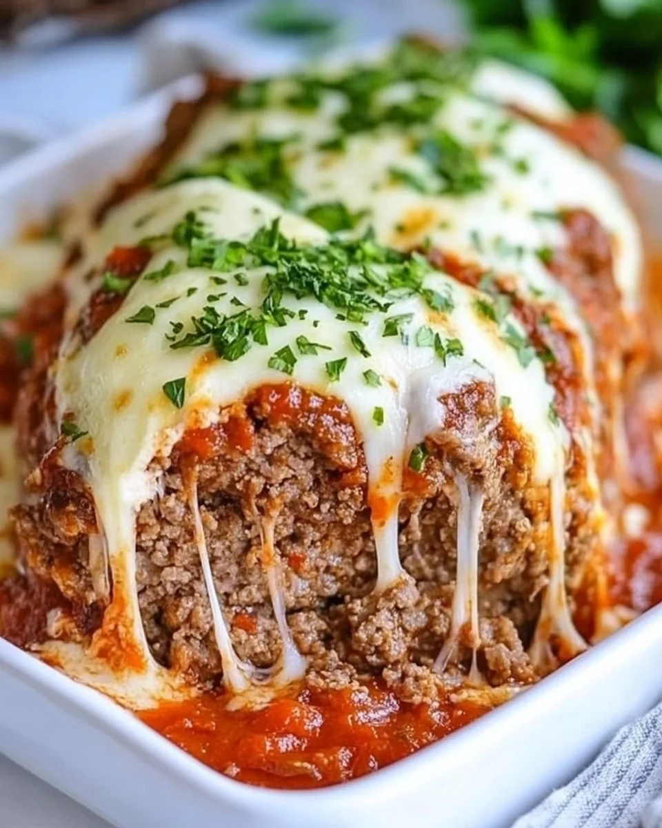 Mozzarella Stuffed Meatloaf