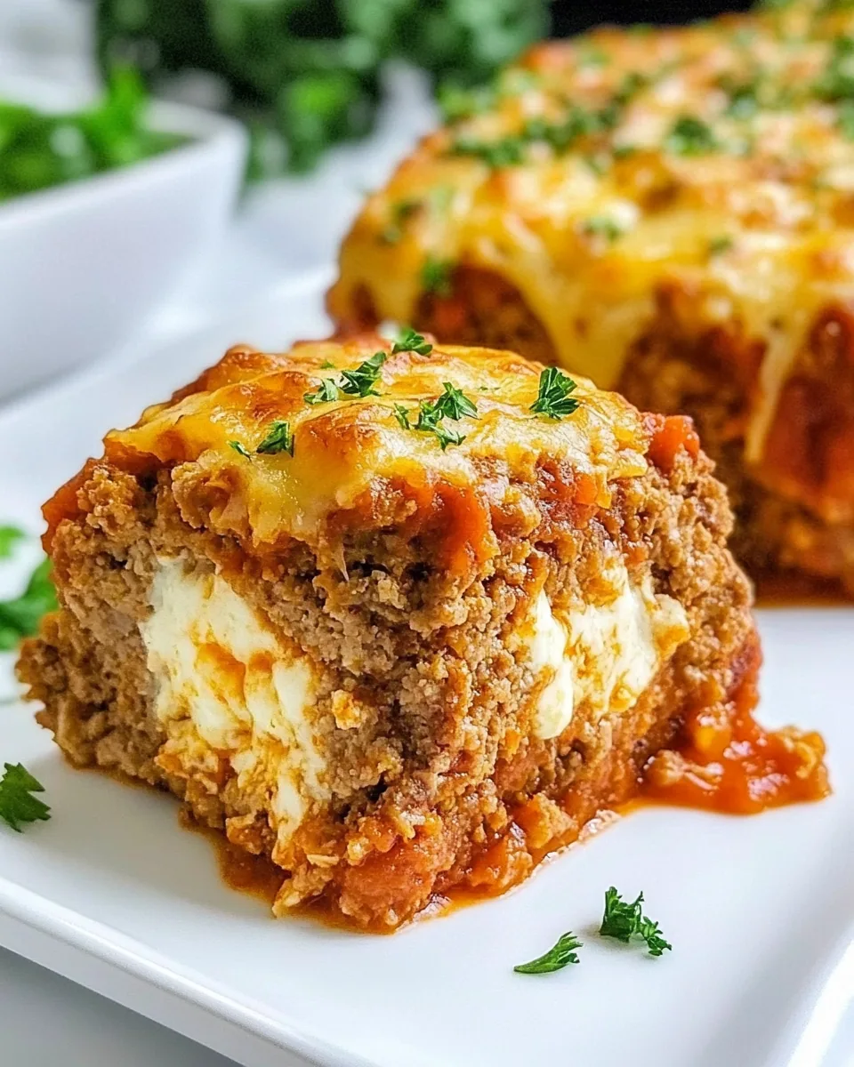Mozzarella Stuffed Meatloaf
