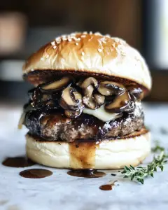 Mushroom Swiss Burger