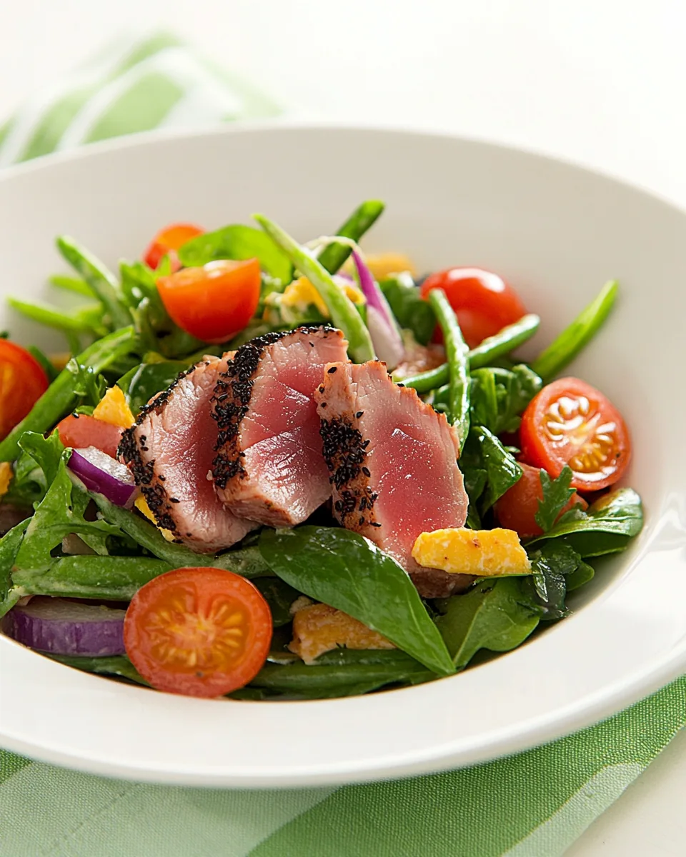 Niçoise Salad with Seared Black Sesame Tuna