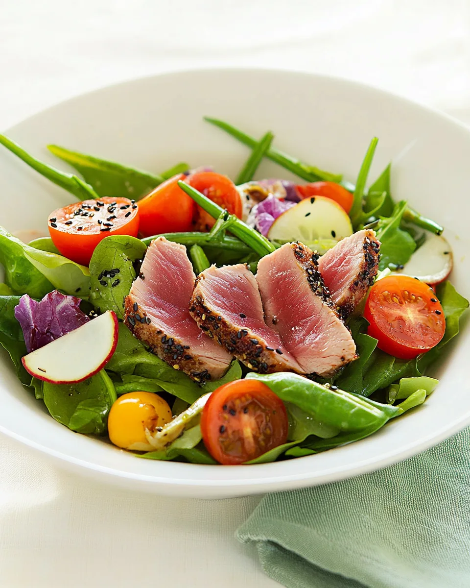 Niçoise Salad with Seared Black Sesame Tuna