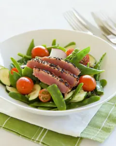 Niçoise Salad with Seared Black Sesame Tuna
