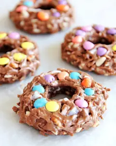 No Bake Chocolate Peanut Butter Nest Cookies