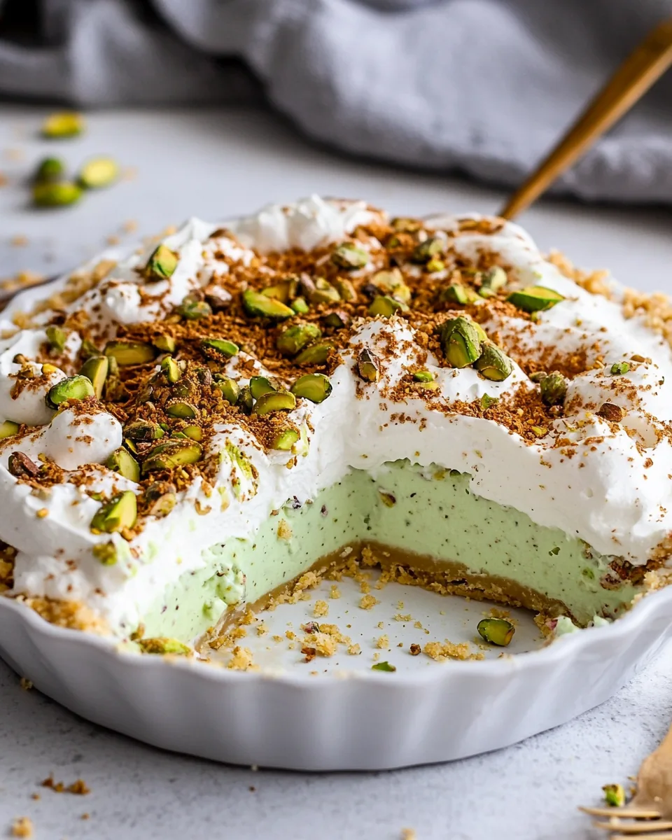 No Bake Pistachio Cream Pie