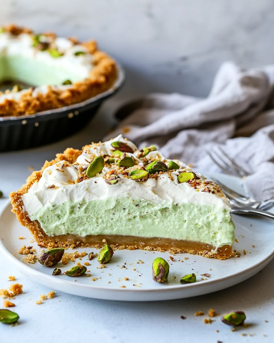 No Bake Pistachio Cream Pie
