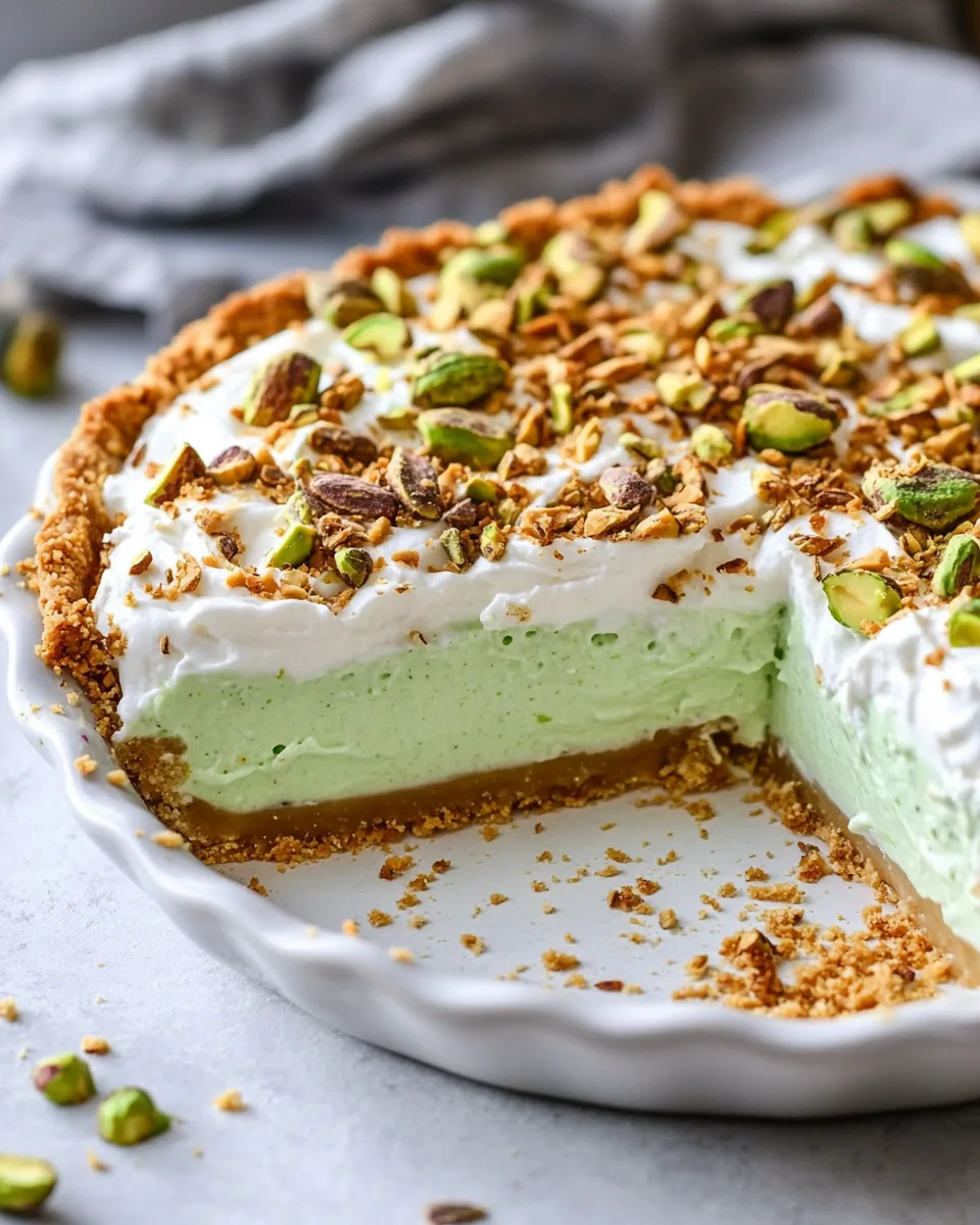 No Bake Pistachio Cream Pie