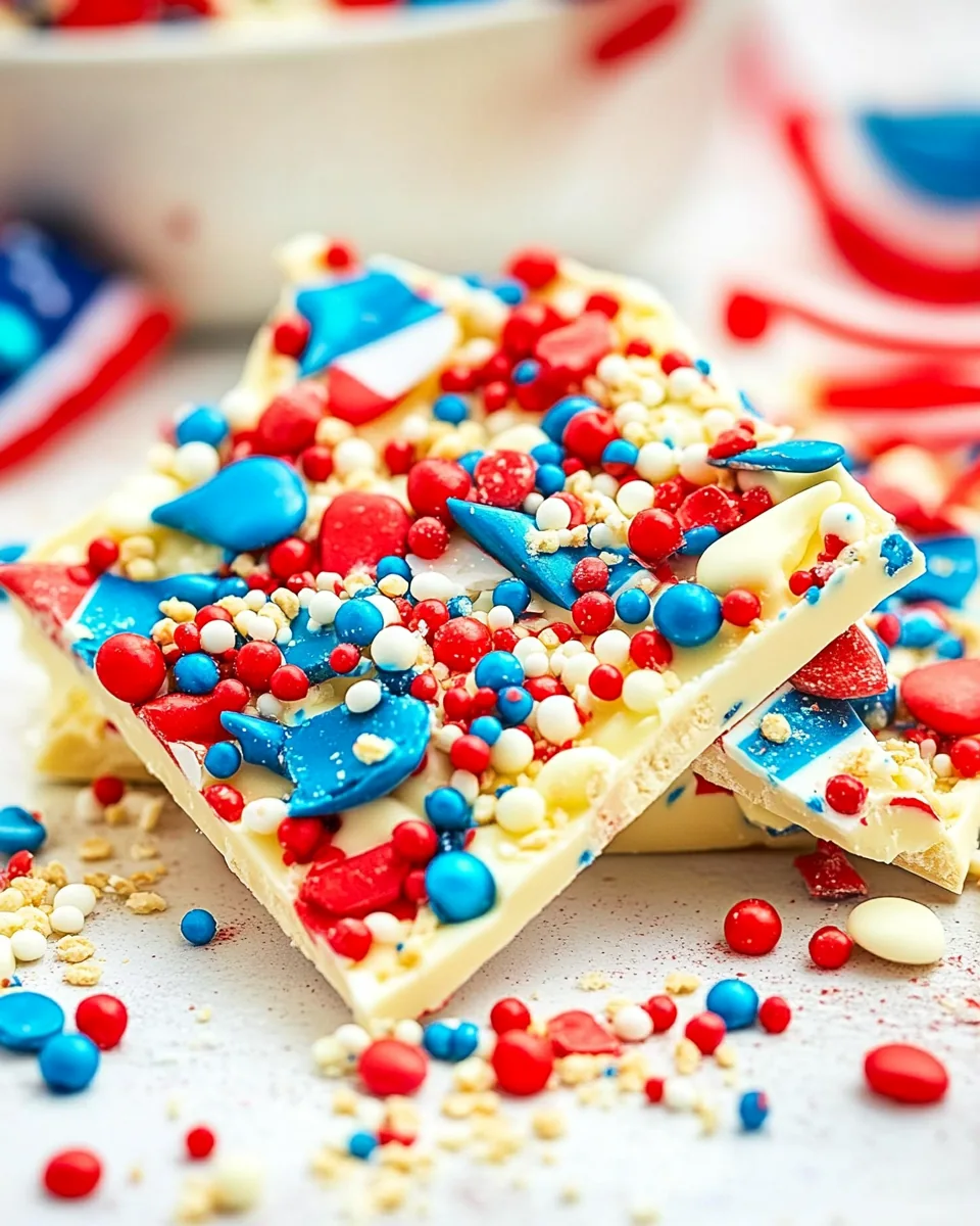 Patriotic Chocolate Bark