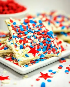 Patriotic Chocolate Bark