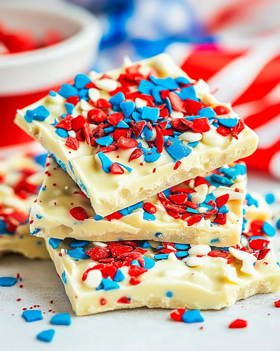 Patriotic Chocolate Bark