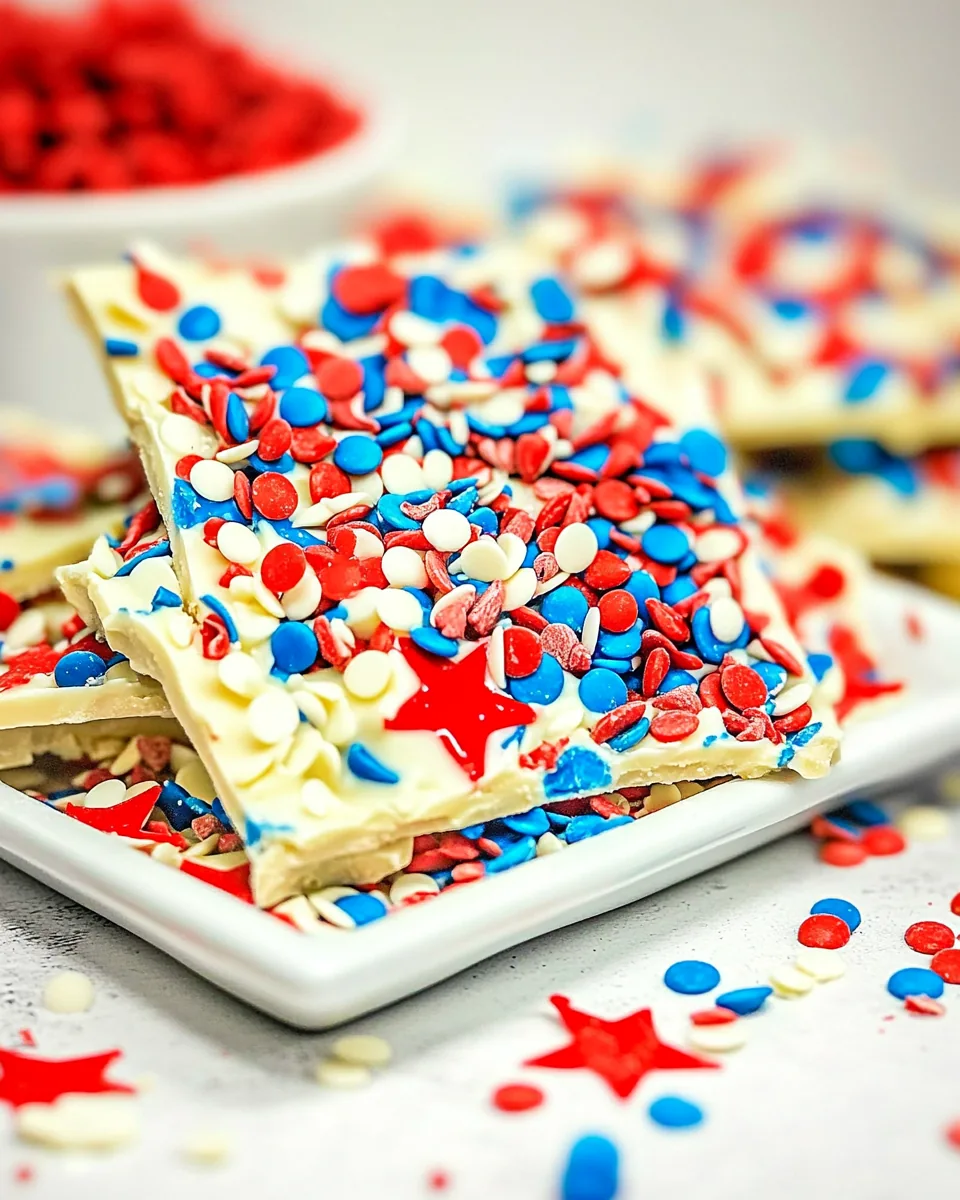 Patriotic Chocolate Bark