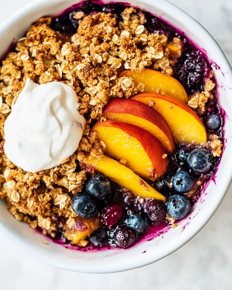 Peach Blueberry Crisp