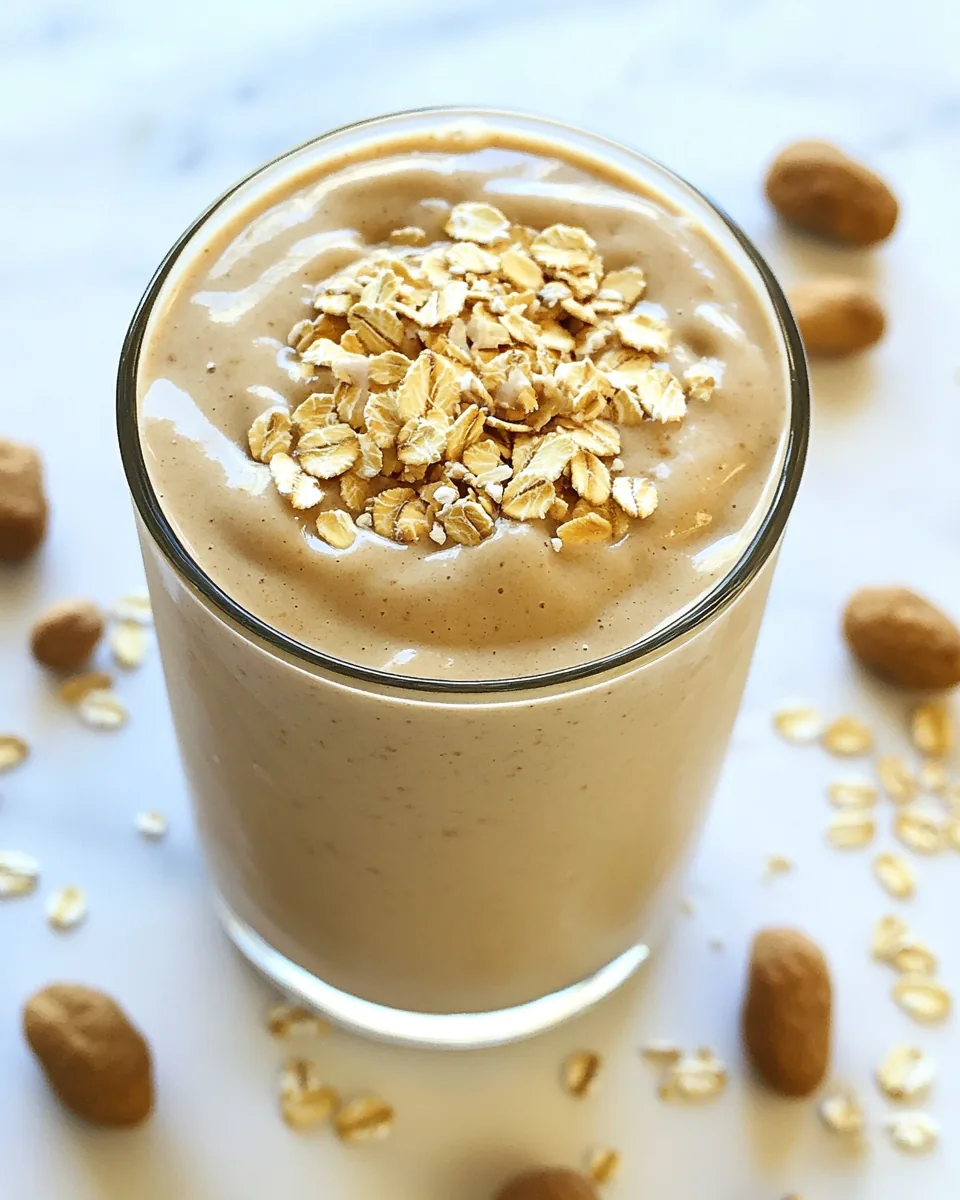Peanut Butter Banana Oat Protein Smoothie