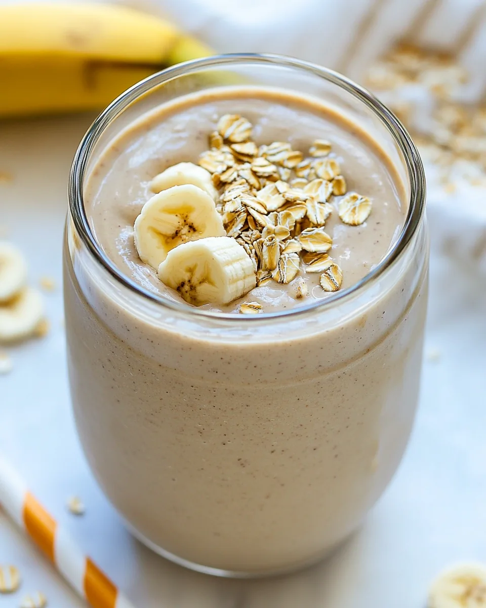 Peanut Butter Banana Oat Protein Smoothie