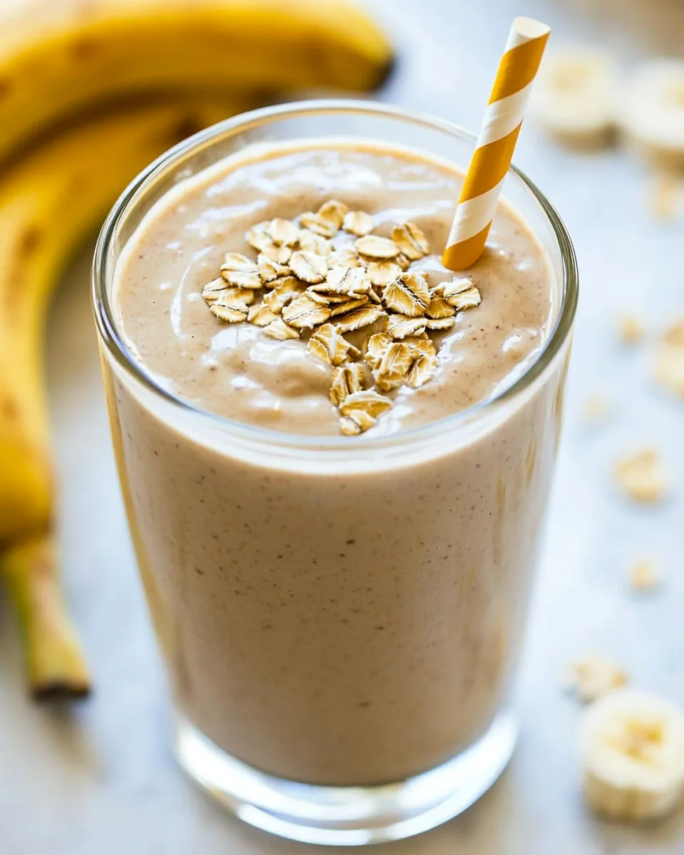 Peanut Butter Banana Oat Protein Smoothie