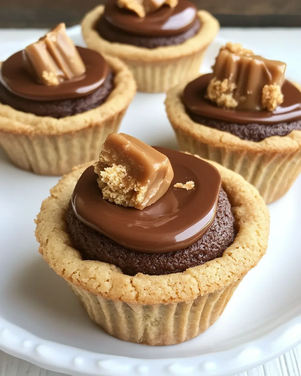 Peanut Butter Cup Cookie Cupcakes