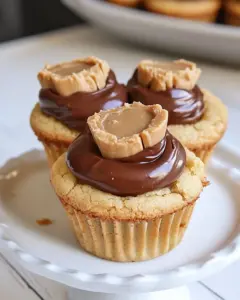Peanut Butter Cup Cookie Cupcakes