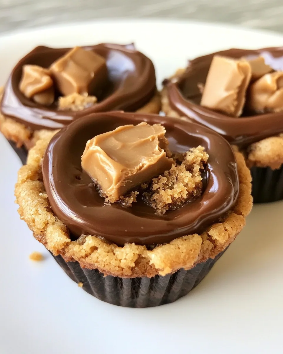 Peanut Butter Cup Cookie Cupcakes