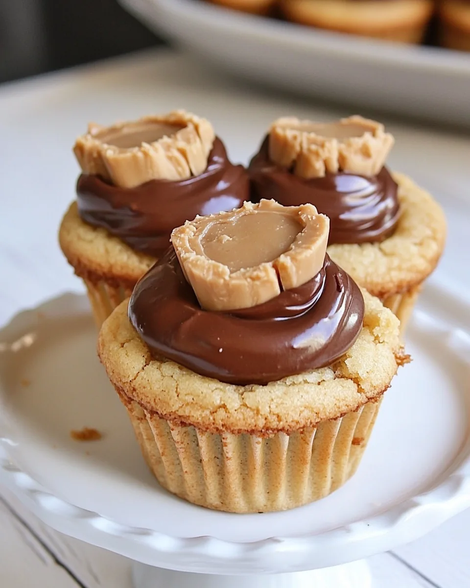 Peanut Butter Cup Cookie Cupcakes
