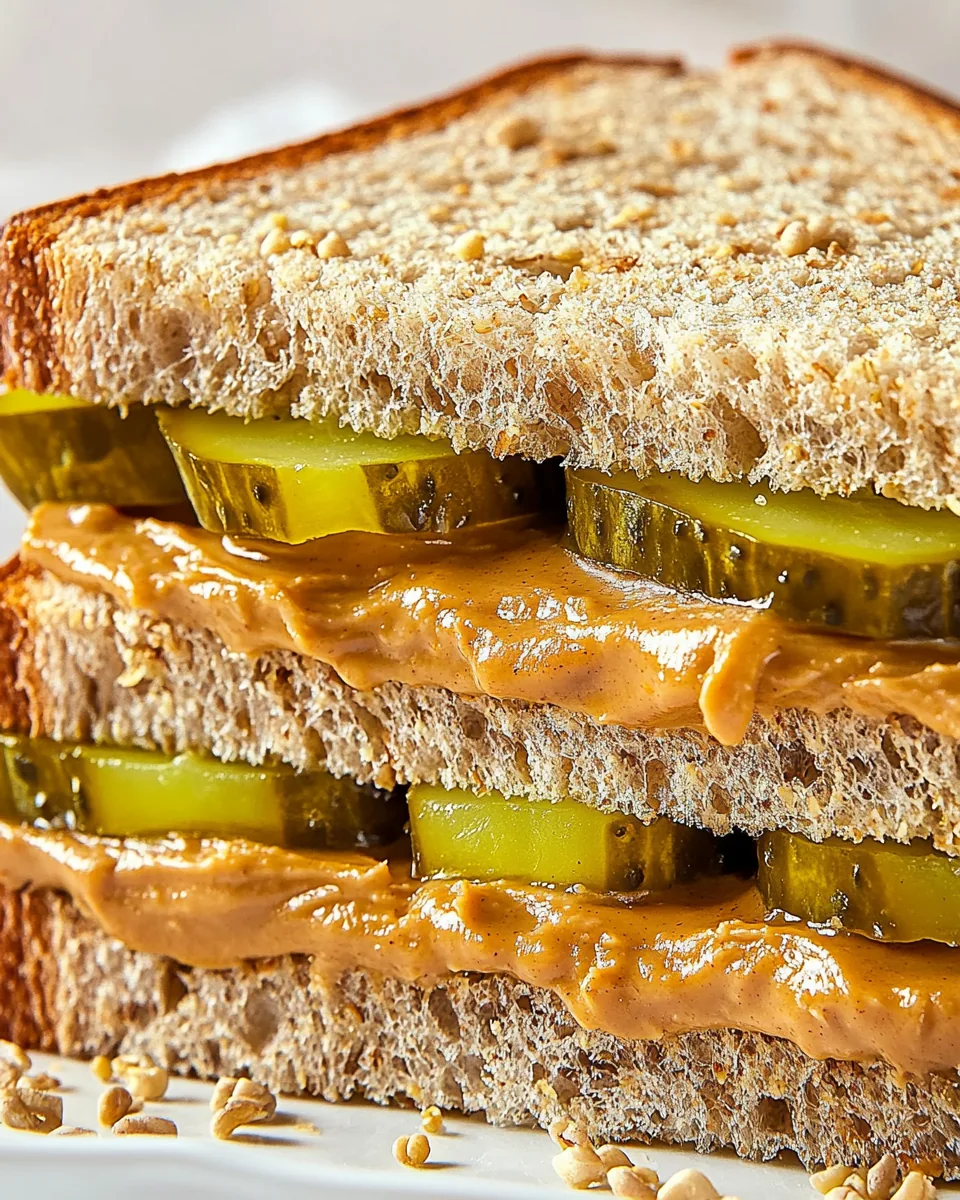 Peanut Butter Pickle Sandwich