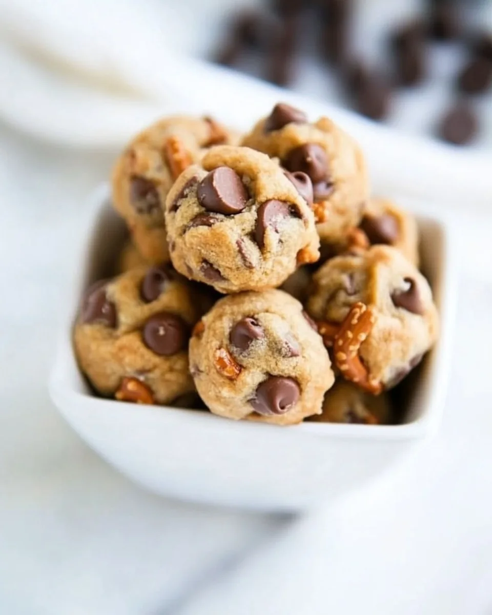 Peanut Butter Pretzel Chocolate Chip Cookie Bites