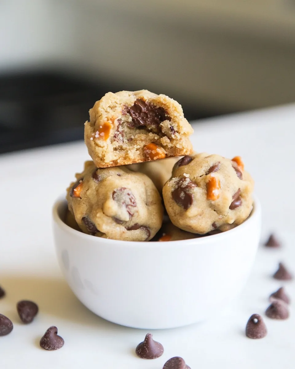 Peanut Butter Pretzel Chocolate Chip Cookie Bites