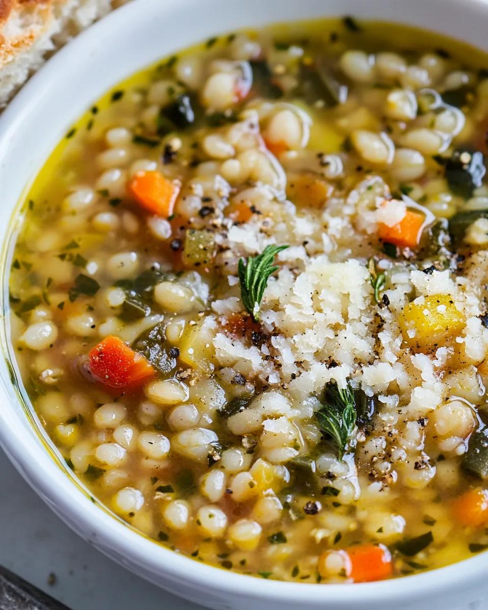 Pearl Barley Vegetable Minestrone