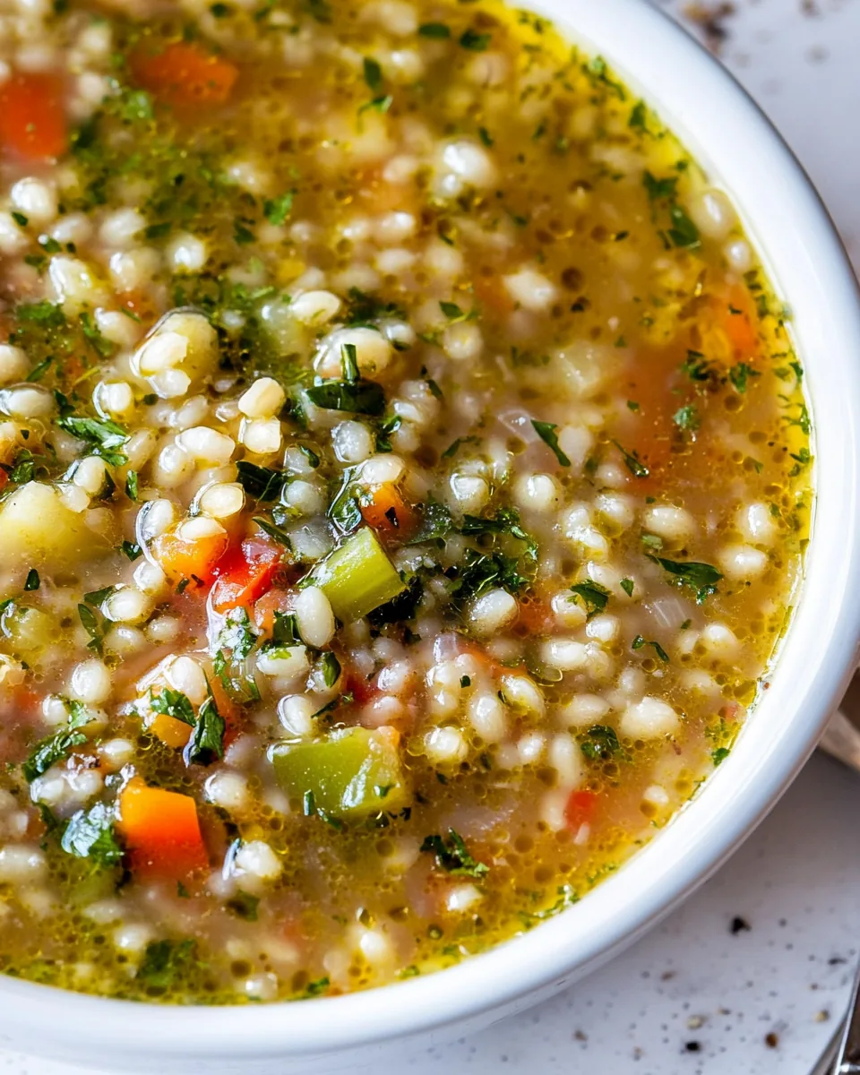 Pearl Barley Vegetable Minestrone