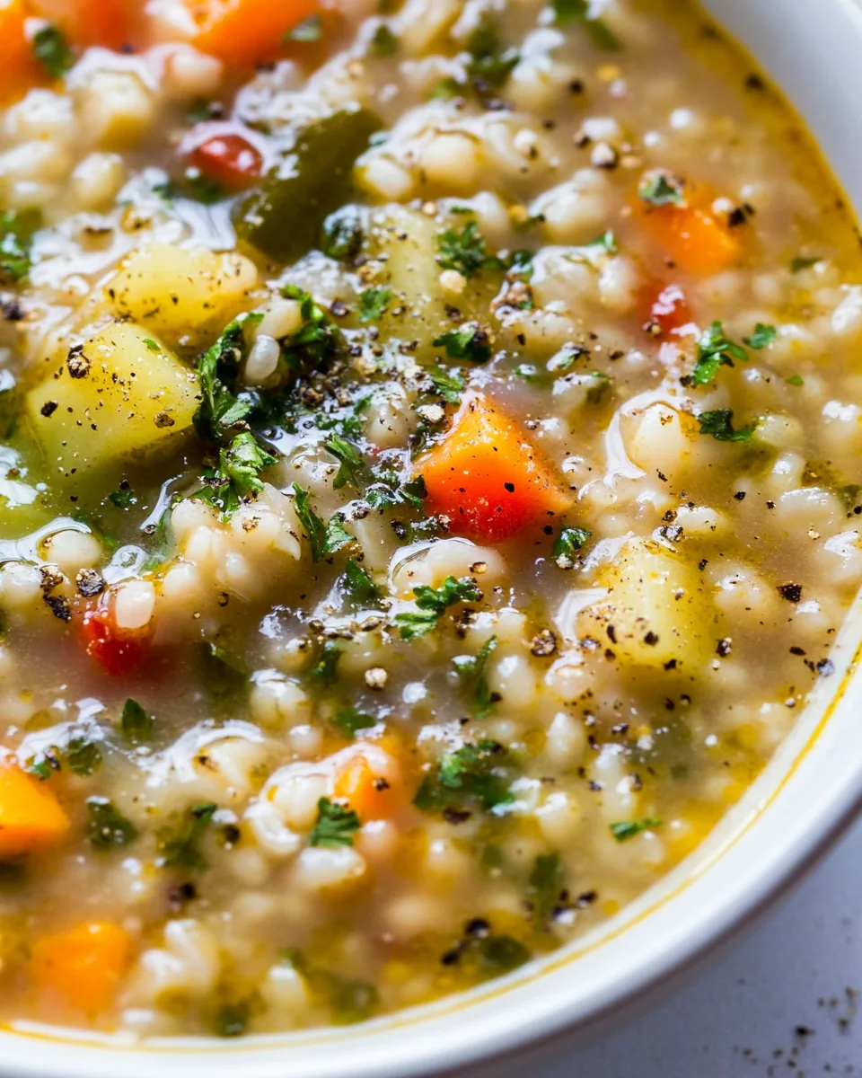 Pearl Barley Vegetable Minestrone