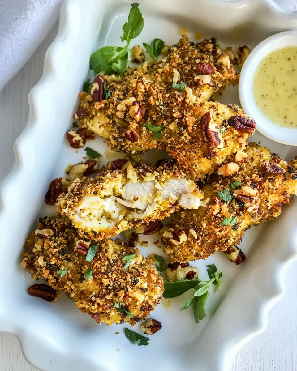 Pecan Crusted Baked Chicken Tenders