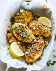 Pecan Crusted Baked Chicken Tenders