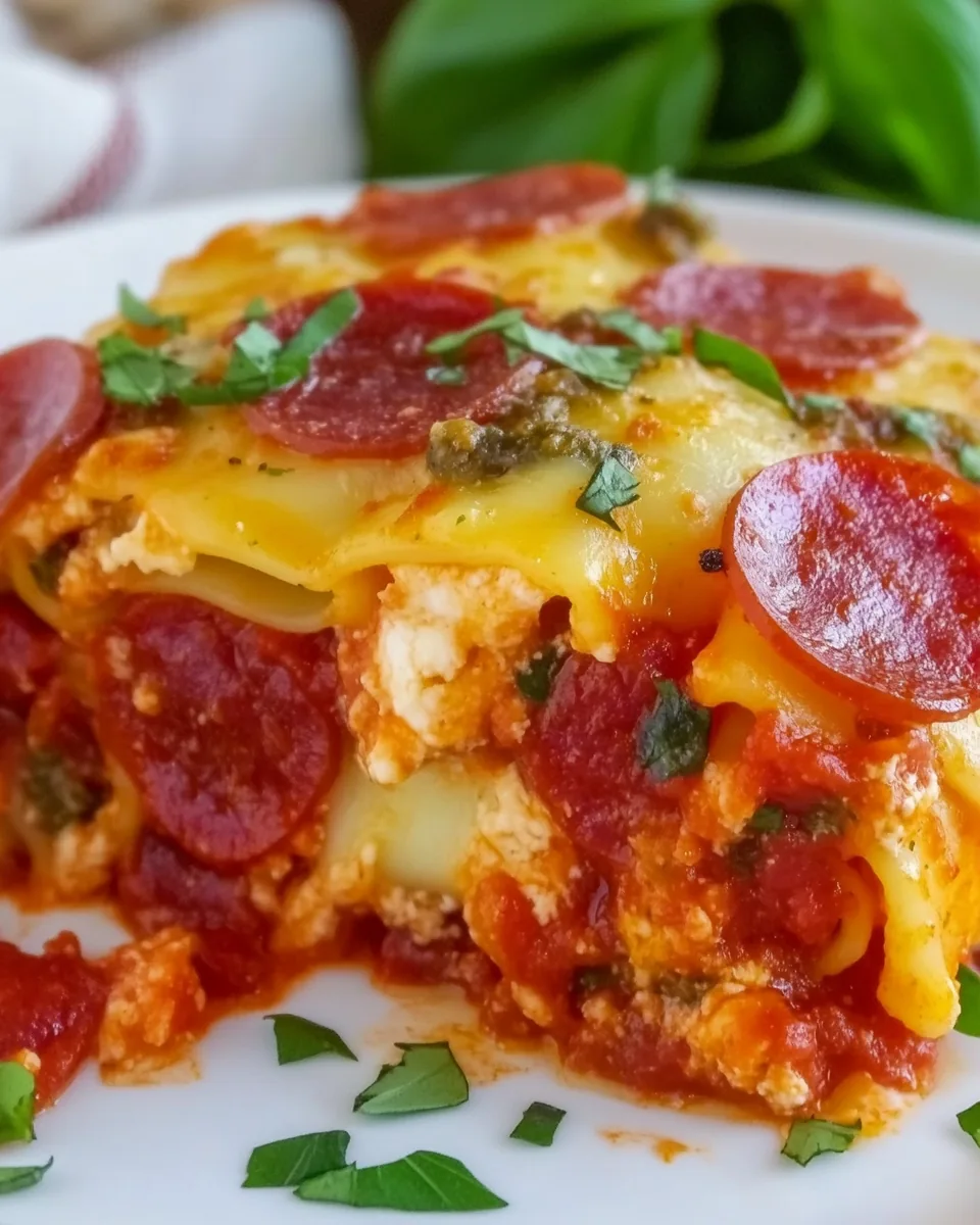 Pepperoni Lasagna Roll Ups