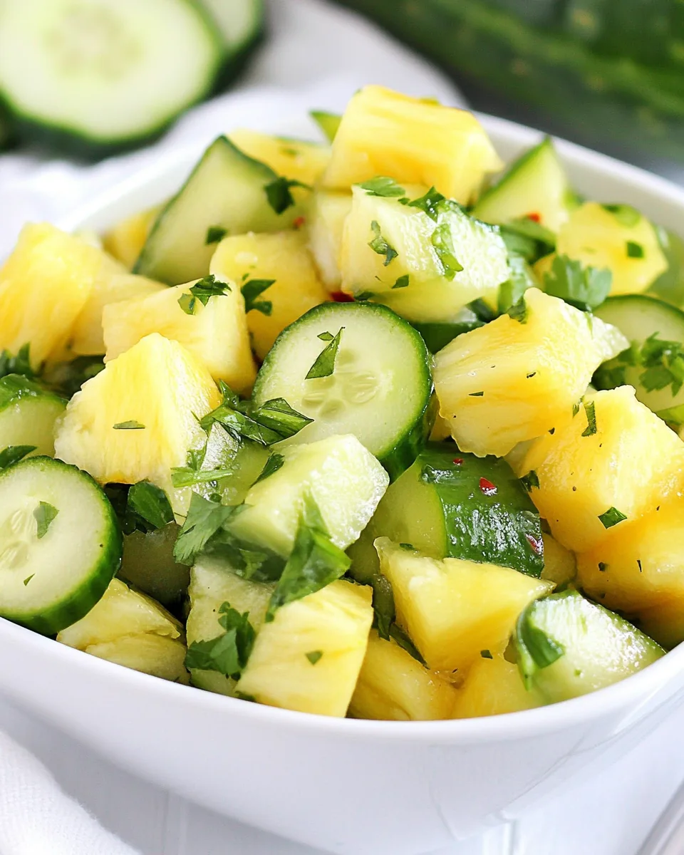 Pineapple Cucumber Salad