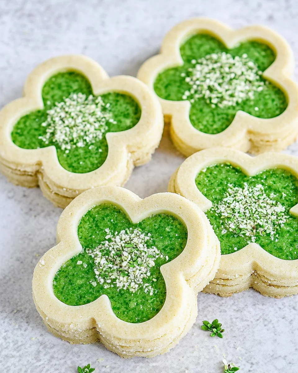 Pistachio Pudding Linzer Cookies