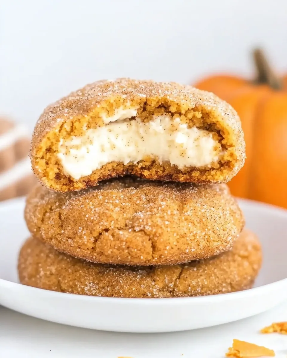 Pumpkin Snickerdoodle Cheesecake Cookies