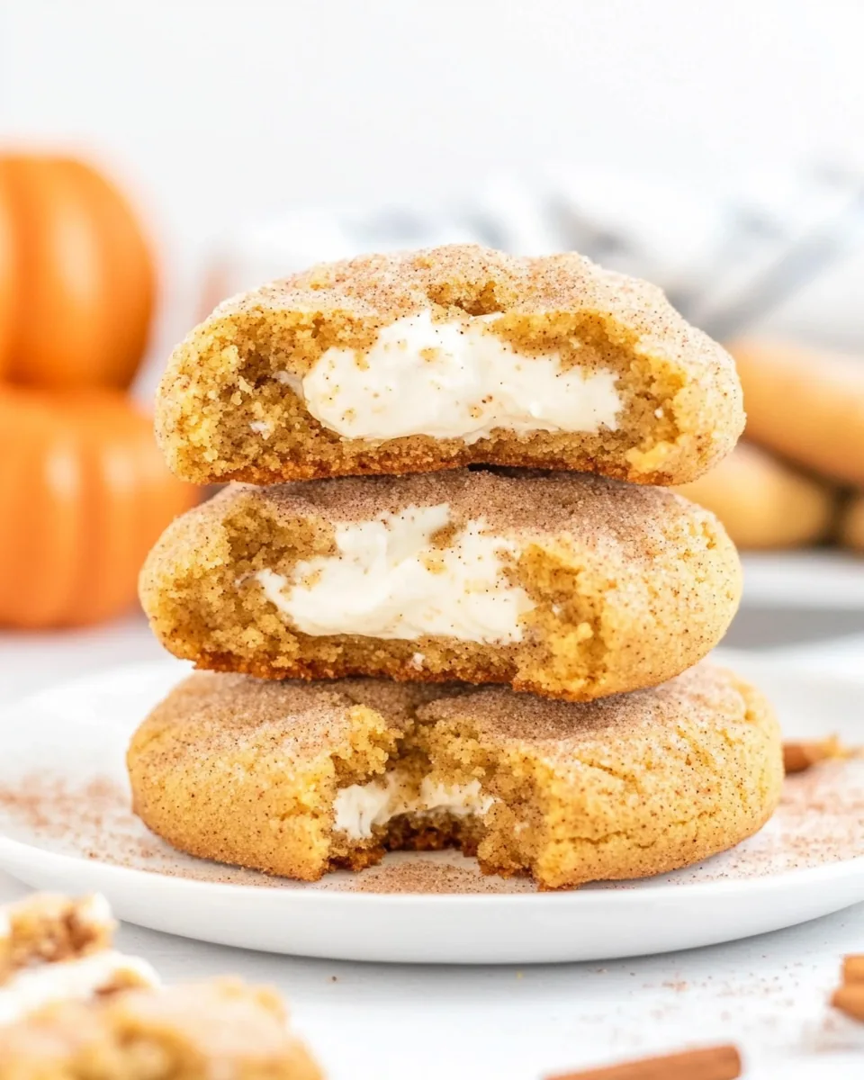 Pumpkin Snickerdoodle Cheesecake Cookies