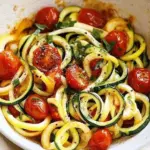 Quick Spiralized Zucchini and Grape Tomatoes