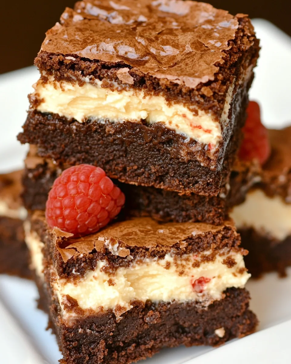 Raspberry Cream Cheese Brownies