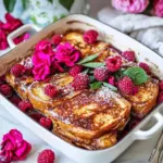 Raspberry Rose Baked French Toast