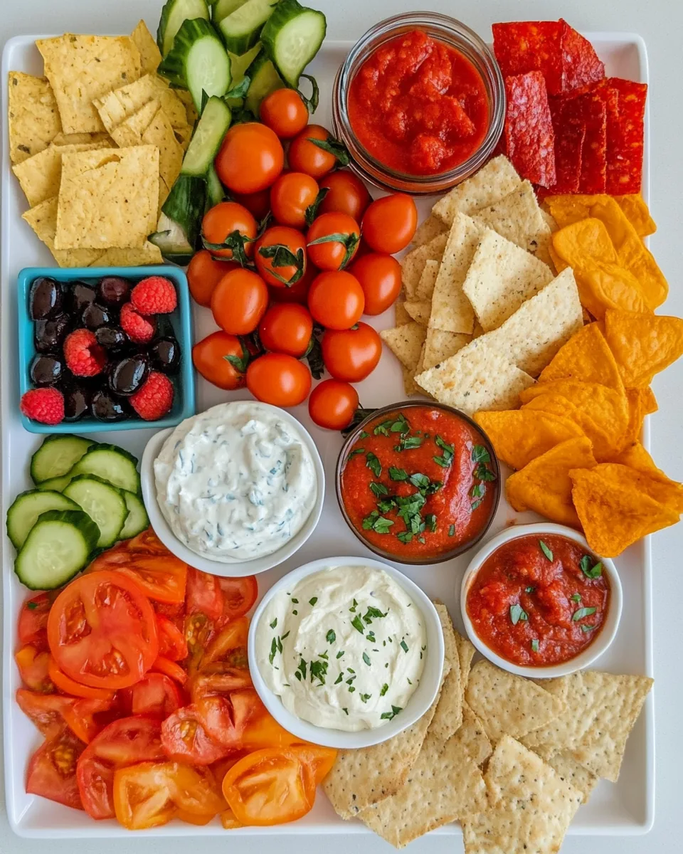 Red White and Blue Party Platter