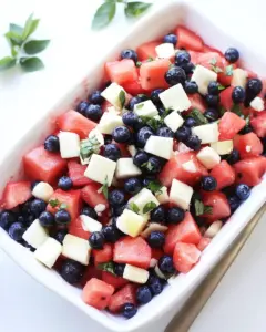 Watermelon Blueberry Fruit Salad