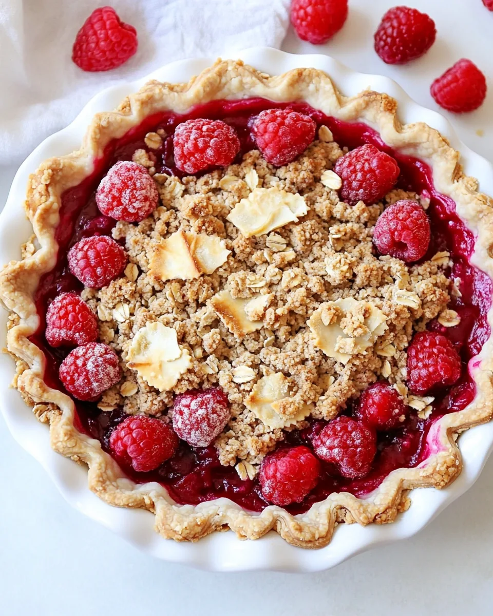 Rhubarb and Raspberry Pie