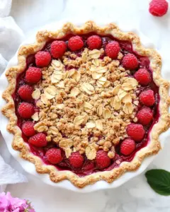 Rhubarb and Raspberry Pie