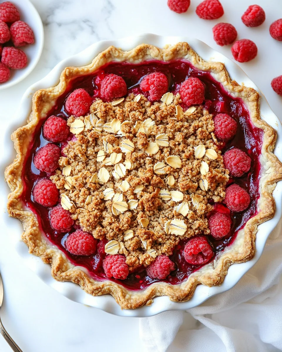 Rhubarb and Raspberry Pie