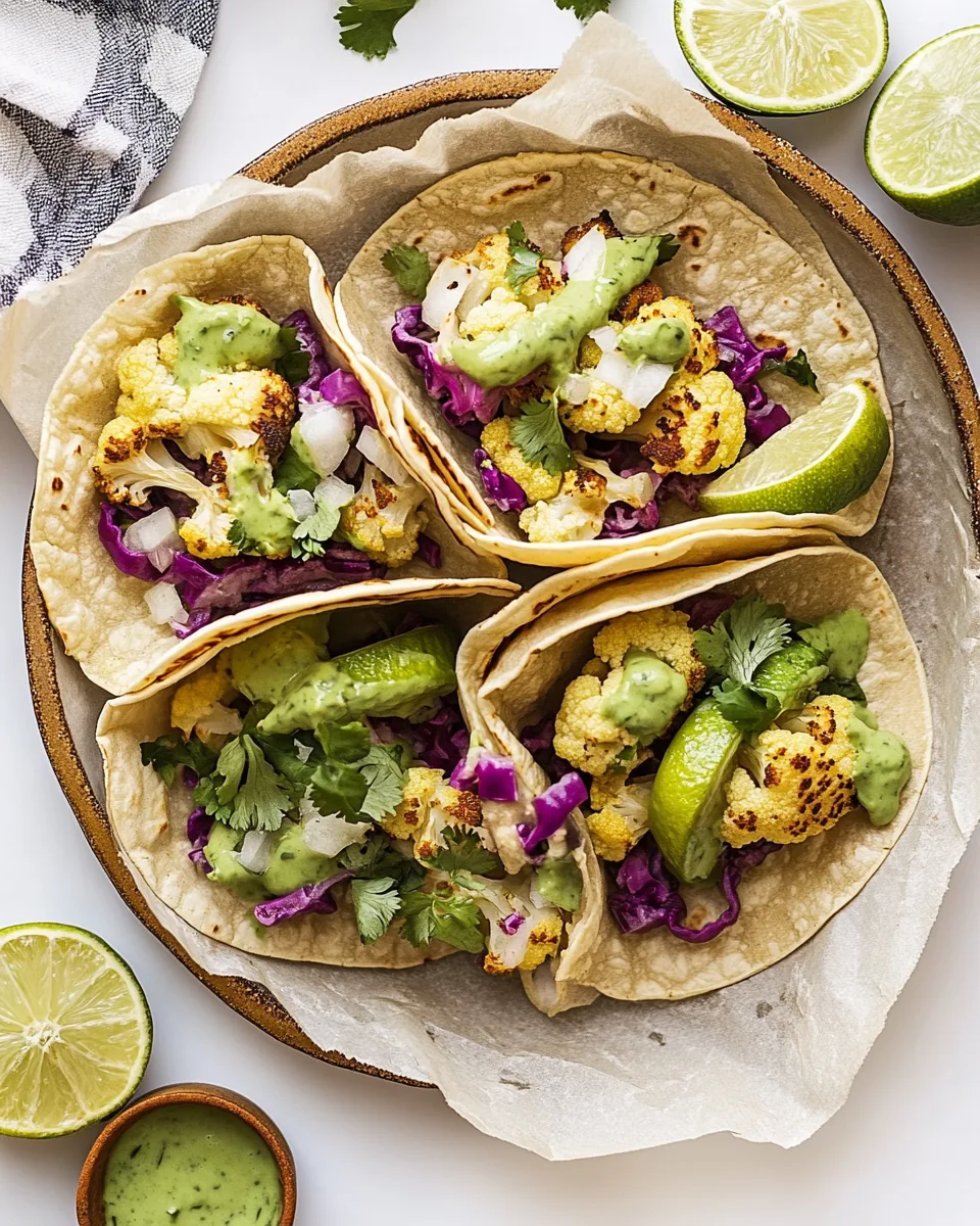 Roasted Cauliflower Tacos