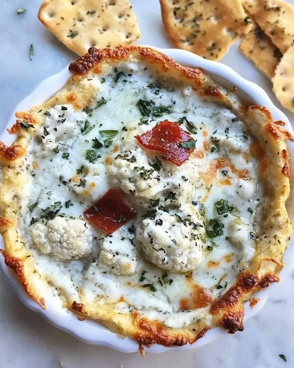 Roasted Cauliflower White Pizza Dip