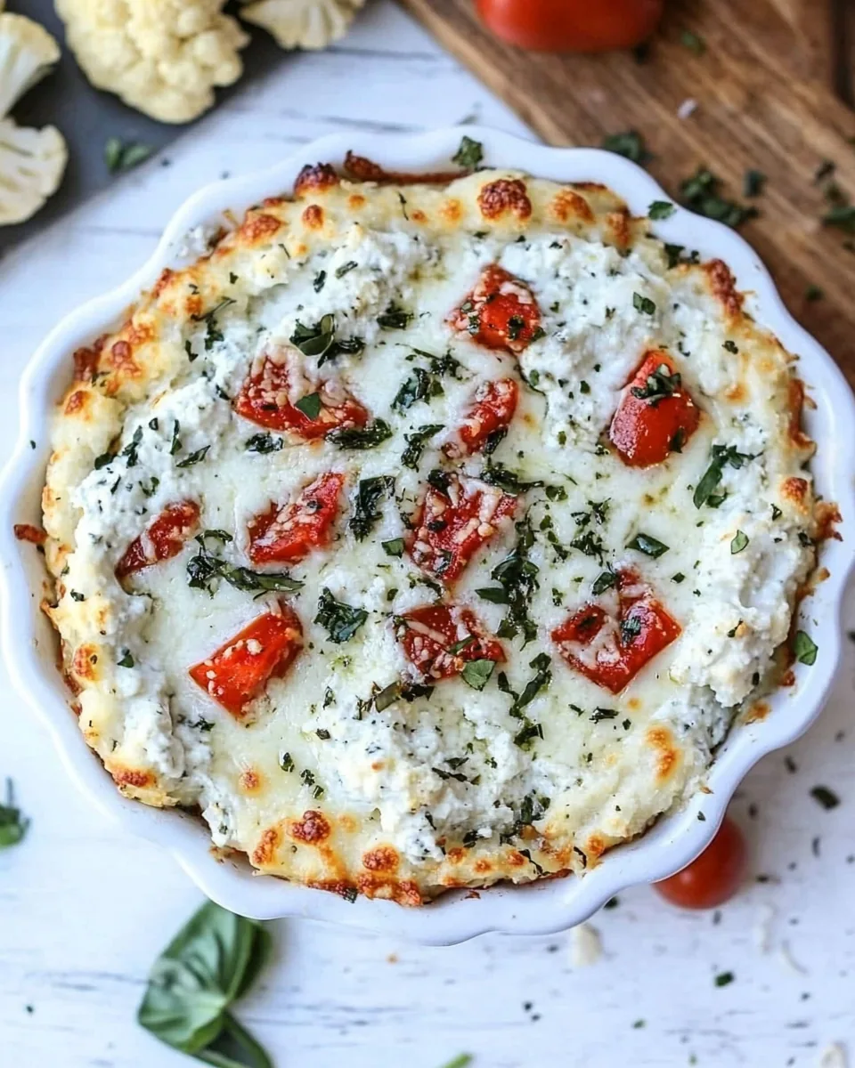 Roasted Cauliflower White Pizza Dip