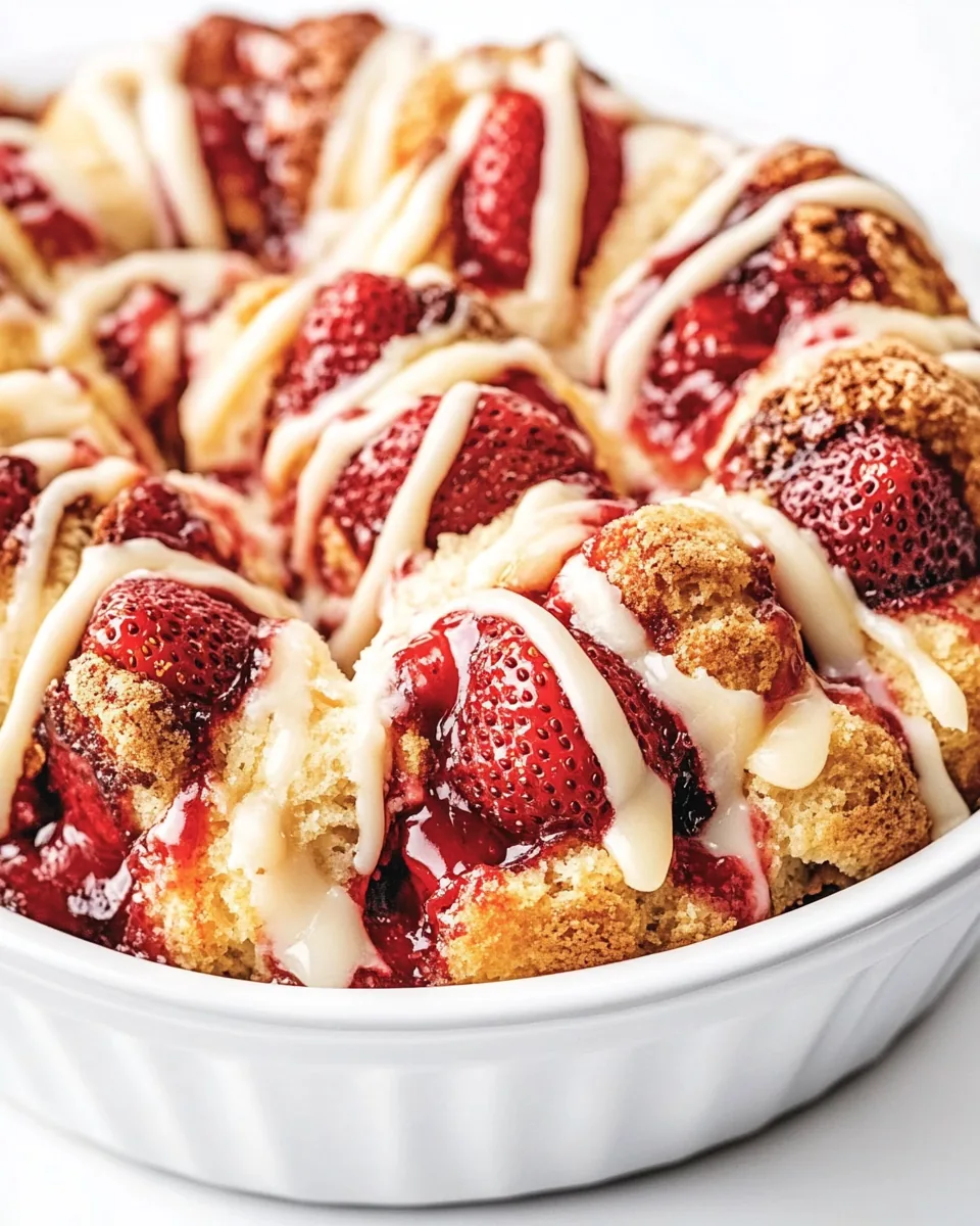 Roasted Strawberry Bubble Bread